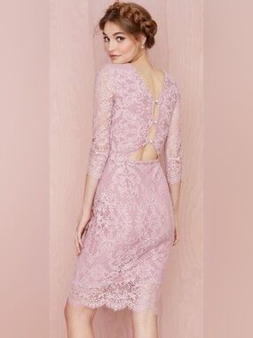 For Love & Lemons Pot Pourri Lace Midi Dress Pink small Coquette Princess-core.